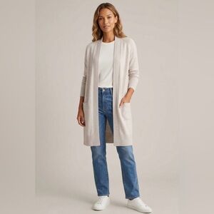 Autumn Cashmere Light Gray 100% Cashmere Duster Cardigan